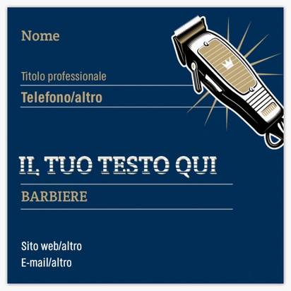 Anteprima design per Galleria di design: biglietti da visita standard per barbieri, Quadrato (65 x 65 mm)