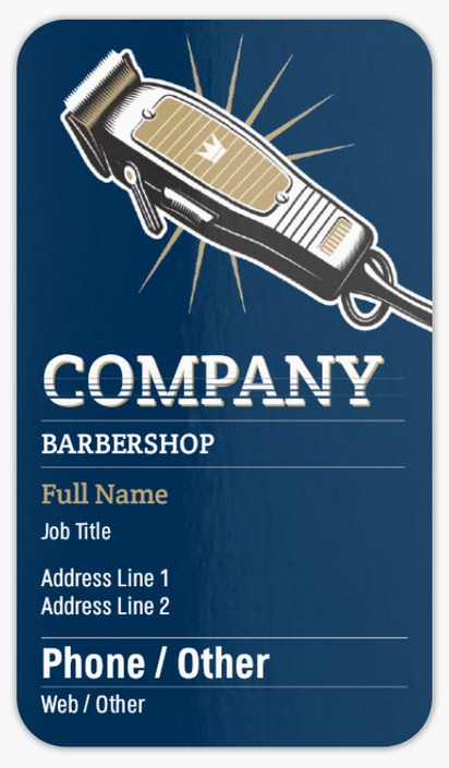 A hairstylist shave blue gray design