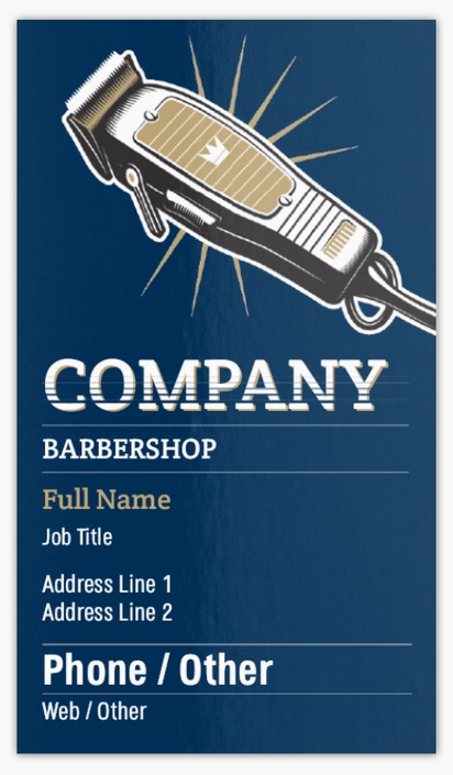 A hairstylist shave blue gray design
