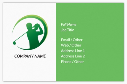 Design Preview for Design Gallery: Sports & Fitness Standard Business Cards, Standard (85 x 55 mm)