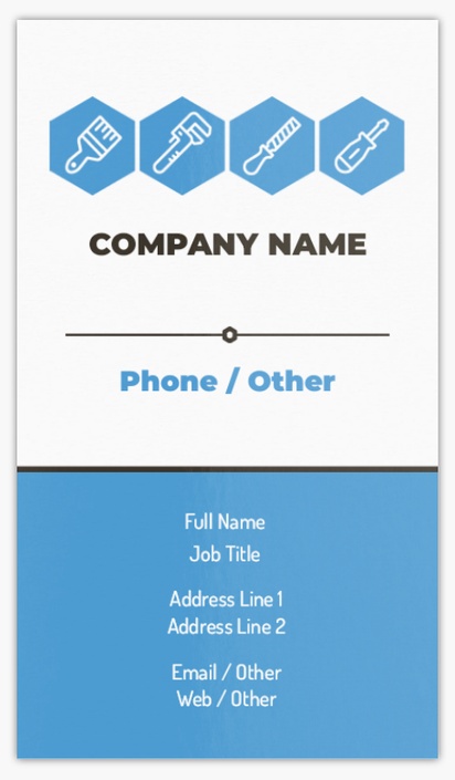 Design Preview for Design Gallery: Handyman Glossy Visiting Cards, Standard (89 x 51 mm)