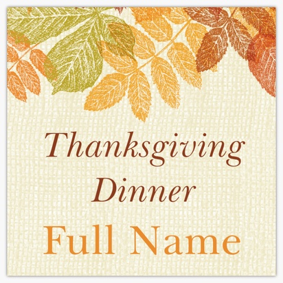 Design Preview for Design Gallery: Thanksgiving Vinyl Banners, 122 x 122 cm