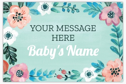 Design Preview for Design Gallery: Baby Shower Vinyl Banners, 122 x 183 cm