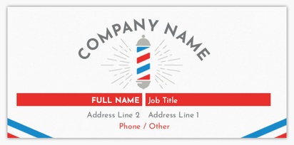 Design Preview for Design Gallery: Barbers Slim Business Cards