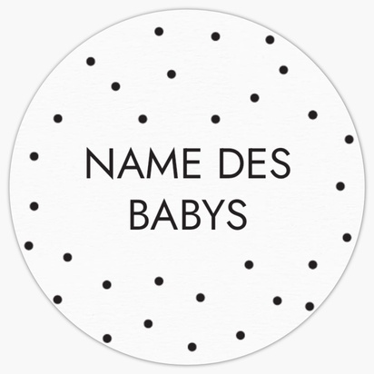 Designvorschau für Designgalerie: Personalisierte Aufkleberbögen Baby, 3,8 x 3,8 cm Kreis