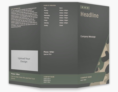 Design Preview for Design Gallery: Military Custom Brochures, 8.5" x 11" Tri-fold