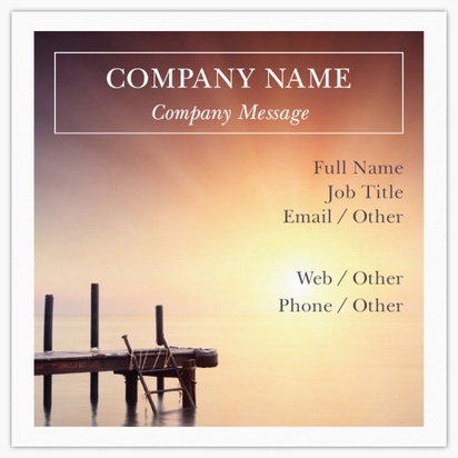 Design Preview for Design Gallery: Boats & Maritime Matte Visiting Cards, Square (63.5 x 63.5 mm)