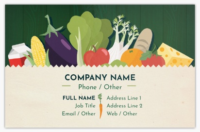 Design Preview for Design Gallery: Groceries Metallic Business Cards