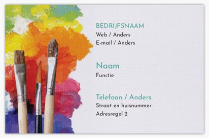 Voorvertoning ontwerp voor Ontwerpgalerij: Opvallend en kleurrijk Linnen visitekaartjes