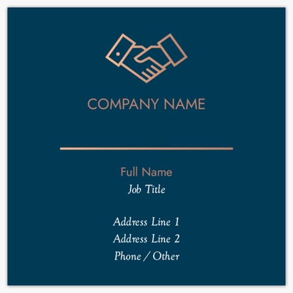 Design Preview for Templates for Law, Public Safety & Politics Standard Name Cards , Square (65 x 65 mm)
