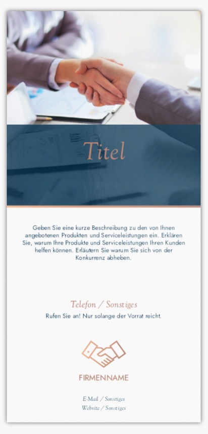 Designvorschau für Designgalerie: Flyer und Falzflyer Marketing & Kommunikation,  Ohne Falz DL (99 x 210 mm)