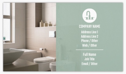 Design Preview for Design Gallery: Plumbing Glossy Visiting Cards, Standard (89 x 51 mm)
