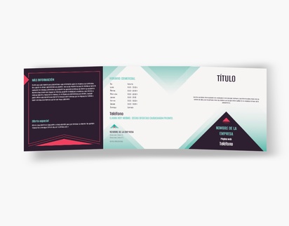 Vista previa del diseño de Galería de diseños de folletos plegados para tecnología, Tríptico Cuadrado (210 x 210 mm)
