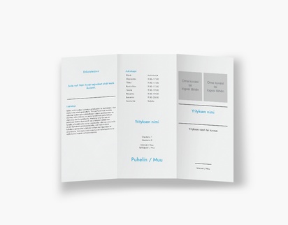 Mallin esikatselu Mallivalikoima: Moderni ja yksinkertainen Flyerit ja esitteet, Kolmitaitteinen DL (99 x 210 mm)
