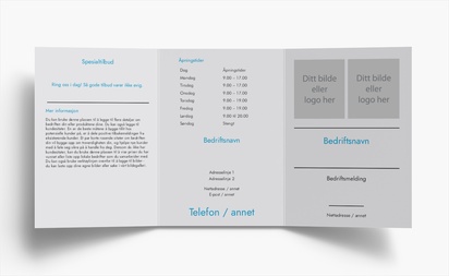 Forhåndsvisning av design for Designgalleri: Brosjyrer, 3-fløyet A6 (105 x 148 mm)