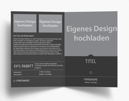 Designvorschau für Designgalerie: Falzflyer, Einbruchfalz A6 (105 x 148 mm)