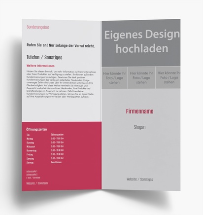 Designvorschau für Designgalerie: Flyer und Falzflyer Dezent, Einbruchfalz DL (99 x 210 mm)