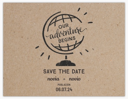 Un aventura aventura guardar la fecha diseño marrón para Tema