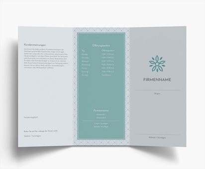 Designvorschau für Designgalerie: Falzflyer Medizinbereiche, Wickelfalz DL (99 x 210 mm)