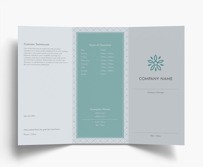 Design Preview for Design Gallery: Spas Folded Leaflets, Tri-fold DL (99 x 210 mm)