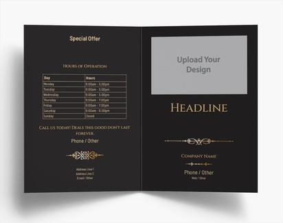 Design Preview for Design Gallery: Elegant Folded Leaflets, Bi-fold A6 (105 x 148 mm)