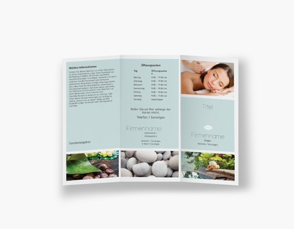 Designvorschau für Designgalerie: Falzflyer Massage & Reflexologie, Wickelfalz DL (99 x 210 mm)