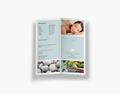 Designvorschau für Designgalerie: Falzflyer Massage & Reflexologie, Einbruchfalz DL (99 x 210 mm)