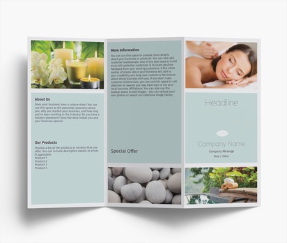 Design Preview for Design Gallery: Massage & Reflexology Folded Leaflets, Z-fold DL (99 x 210 mm)