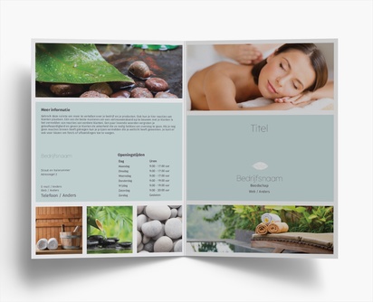 Voorvertoning ontwerp voor Ontwerpgalerij: Massage en reflexologie Flyers en folders, Tweeluik A4 (210 x 297 mm)