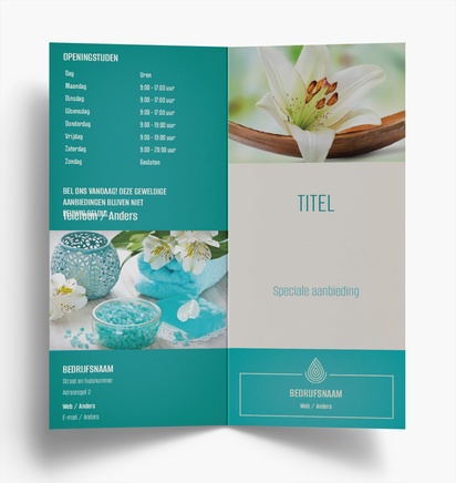 Voorvertoning ontwerp voor Ontwerpgalerij: Massage en reflexologie Folders, Tweeluik DL (99 x 210 mm)