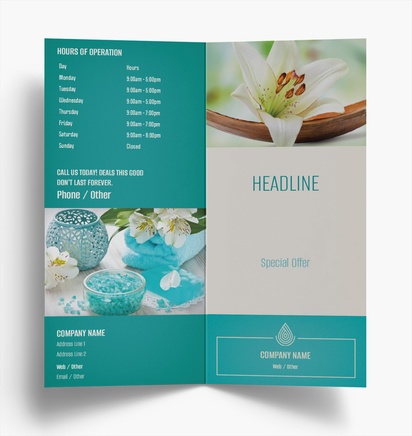 Design Preview for Design Gallery: Beauty & Spa Brochures, Bi-fold DL