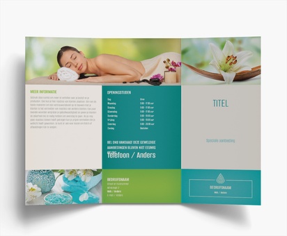 Voorvertoning ontwerp voor Ontwerpgalerij: Gezondheid en wellness Folders, Drieluik DL (99 x 210 mm)
