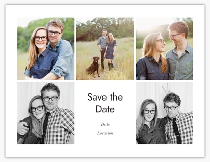 A 3 pictures photo grid white gray design for Traditional & Classic with 5 uploads