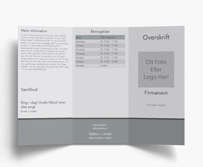 Forhåndsvisning af design for Designgalleri: Erhvervsservicer Brochurer, 3-fløjet DL (99 x 210 mm)