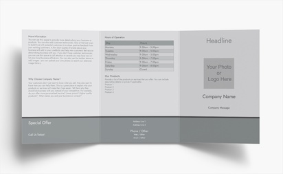 Design Preview for Design Gallery: Business Services Folded Leaflets, Tri-fold A6 (105 x 148 mm)