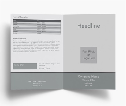 Design Preview for Design Gallery: Business Services Folded Leaflets, Bi-fold A5 (148 x 210 mm)