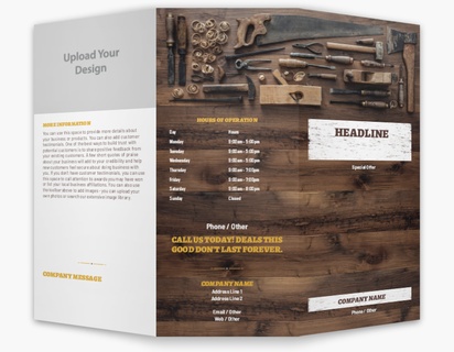 Design Preview for Design Gallery: Handyman Custom Brochures, 8.5" x 11" Tri-fold
