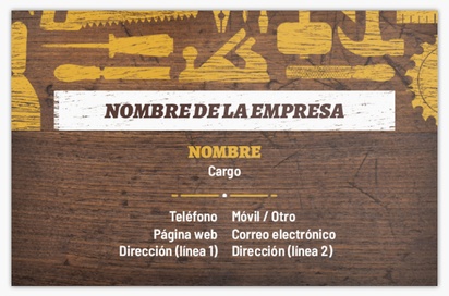 Vista previa del diseño de Galería de diseños de tarjetas de visita extragruesas para carpintería y ebanistería, Standard (85 x 55 mm)