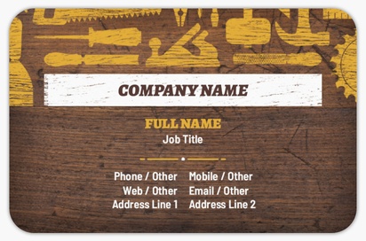 Design Preview for Design Gallery: Carpentry & Woodworking Rounded Corner Business Cards, Rounded Standard (85 x 55 mm)