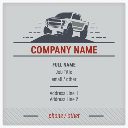 Design Preview for Design Gallery: Trucking Matte Visiting Cards, Square (63.5 x 63.5 mm)