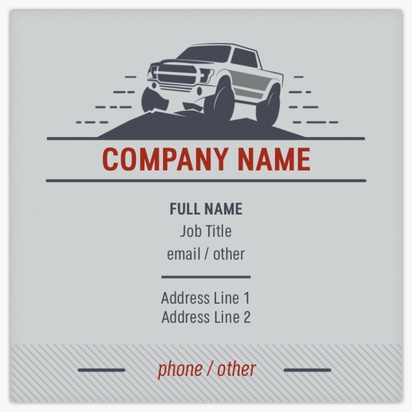 Design Preview for Design Gallery: Trucking Square Business Cards