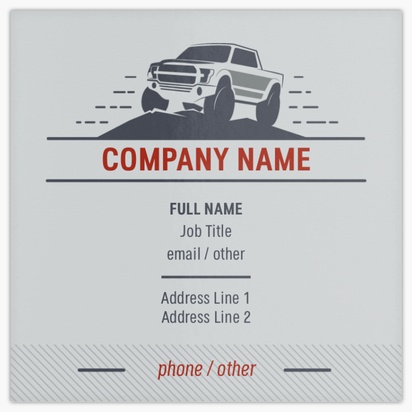 Design Preview for Design Gallery: Trucking Ultra-Thick Business Cards, Square (65 x 65 mm)