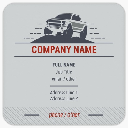 Design Preview for Design Gallery: Trucking Rounded Corner Business Cards, Rounded Square (65 x 65 mm)