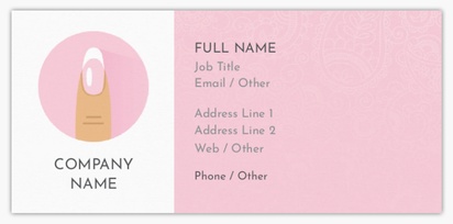 Design Preview for Design Gallery: Nail Salons Slim Business Cards