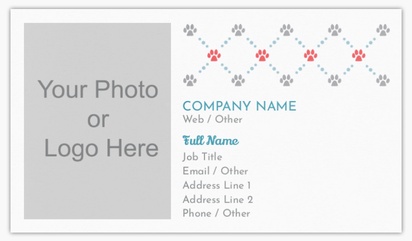 Design Preview for Animals & Pet Care Premium Plus Business Cards Templates, Standard (3.5" x 2")