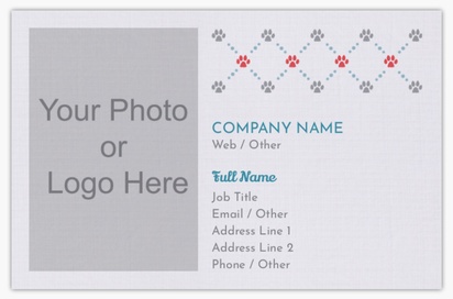 Design Preview for Design Gallery: Dog Breeders Linen Business Cards