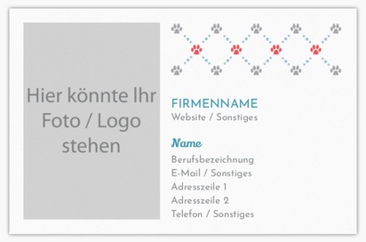 Designvorschau für Designgalerie: Standard-Visitenkarten Hundezüchter, Standard (85 x 55 mm)