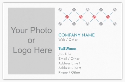 Design Preview for Design Gallery: Pet Sitting & Dog Walking Standard Business Cards, Standard (85 x 55 mm)
