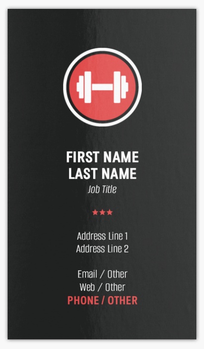 Design Preview for Fitness Classes Glossy Business Cards Templates, Standard (3.5" x 2")
