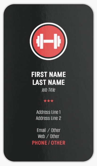 Design Preview for Personal Training Rounded Corner Business Cards Templates, Standard (3.5" x 2")